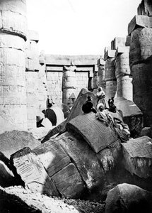 المعبد الداخلي ، الكرنك ، النوبة ، مصر ، 1887 بواسطة جورج هنري بشارد