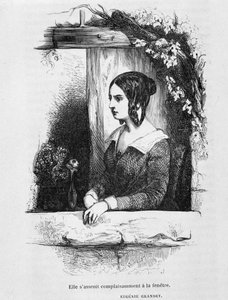أوجيني غرانديت عند نافذتها - في "" Eugénie Grandet "لـ Balzac ، مرض. هنري مونييه ، النسخة الأصلية لعام 1843 بواسطة هنري بونافنتشر منير