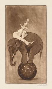 الفيل والمهرج LELEphant et le Clown، c. 1889. بواسطة هنري تشارلز جيرار
