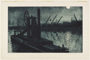 La drague de Dieppe ، c.1885 (النقش و aquatint بالحبر) بواسطة هنري تشارلز جيرار