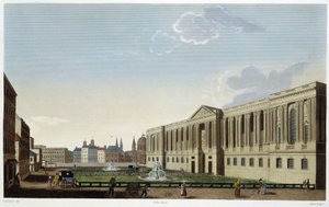 رواق اللوفر ، حوالي عام 1820 - في "" Vues de Paris "لكورفوازييه بواسطة Henri Courvoisier-Voisin