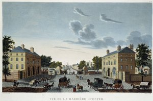 La barrier d'Enfer ، حوالي عام 1820 - في "" مناظر لباريس لكورفوازييه بواسطة Henri Courvoisier-Voisin