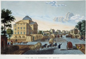 حاجز رولي ، كاليفورنيا. 1820 - في "" مناظر لباريس "لكورفوازييه بواسطة Henri Courvoisier-Voisin