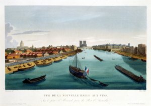 سوق النبيذ الجديد (بيرسي) ، حوالي عام 1820 في "مناظر لباريس" بقلم كورفوازييه 1827 سوق النبيذ الجديد (بيرسي) ، حوالي عام 1820 في مناظر لباريس بقلم كورفوازييه 1827 بواسطة Henri Courvoisier-Voisin