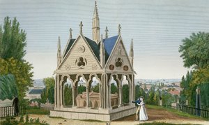 مقبرة هيلواز وأبلارد في مقبرة بيري لاشيز ، 1815-20 (نقش الألوان) بواسطة Henri Courvoisier-Voisin