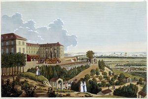 منظر الجلجثة ، خلال أعياد القديس كروا ، في سورينس - في "" Vues de Paris "بواسطة Courvoisier بواسطة Henri Courvoisier-Voisin