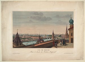منظر لموسكو ، مأخوذ من شرفة القصر الإمبراطوري ، 1812 بواسطة Henri Courvoisier-Voisin