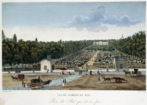 منظر ل Jardin du Roi (حديقة النباتات) مأخوذ من الجسر المقابل - في "" Views of Paris "" لكورفوازييه بواسطة Henri Courvoisier-Voisin