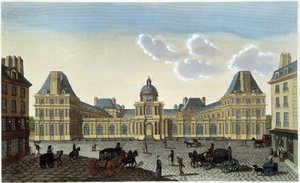 منظر لقصر لوكسمبورغ ، حوالي عام 1820 - في "" مناظر لباريس "لكورفوازييه بواسطة Henri Courvoisier-Voisin