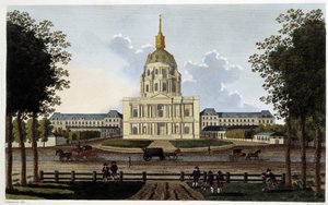 منظر لكنيسة فندق Royal Hotel des Invalides - في "" Vues de Paris "لـ Courvoisier بواسطة Henri Courvoisier-Voisin