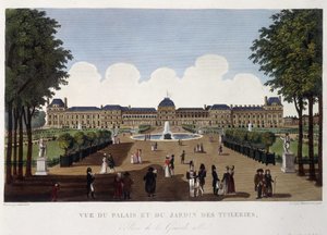 منظر للقصر وحديقة التويلري - في "" Vues de Paris "لكورفوازييه بواسطة Henri Courvoisier-Voisin