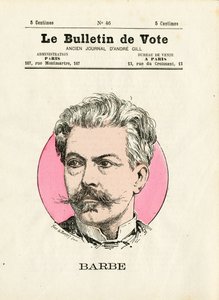 Ballot 2nd series, Satirical in Colors: Beard - Illustration by Henri Demare (1846-1888) بواسطة هنري ديماري