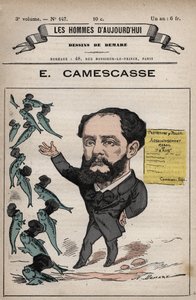 كارتون جان لويس إرنست كاميسكاسي (1838-1897) محامي ، سياسي فرنسي - من "Les Hommes d'today" c. 1880 1880 بواسطة هنري ديمير (1846-1888) بواسطة هنري ديماري