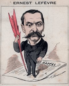 فرانسوا إرنست لوفيفر (1833-1889) ، محامي وسياسي رئيس المجلس البلدي ومندوب باريس - رسم كاريكاتوري لهنري ديمير في "Les Hommes d