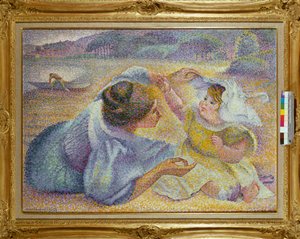 أم تلعب مع طفلها ، ج 1897 بواسطة هنري إدمون كروس