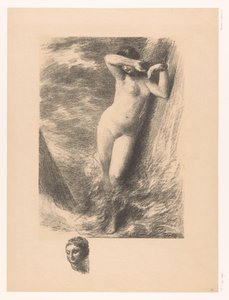 المرأة المسلسلة المقيدة بالسلاسل إلى صخرة في الماء أندروميد بواسطة Ignace Henri Jean Fantin Latour