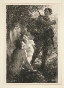 شفق الآلهة: الفصل الثالث ، سيغفريد ونهر الراين بواسطة Ignace Henri Jean Fantin Latour