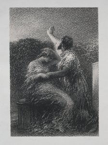 الساحرة بالتاجار وفاطمة بواسطة Ignace Henri Jean Fantin Latour