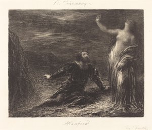مانفريد وعشتروت (اللوحة الثانية) بواسطة Ignace Henri Jean Fantin Latour