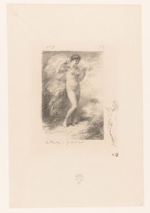 لا تقابل wapperende sluier نيري Gedichten van André Chénier (عنوان المسلسل) رسوم توضيحية لقصائد أندريه شينييه (عنوان السلسلة) بواسطة Ignace Henri Jean Fantin Latour