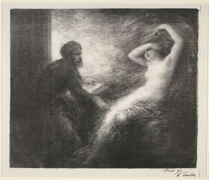 بارسيفال: القانون الثاني. استحضار كوندري بواسطة Ignace Henri Jean Fantin Latour