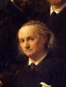 صورة للشاعر تشارلز بودلير (1821-1867) تفاصيل لوحة "Hommage a Delacroix" "لهنري فانتين لاتور (فانتين لاتور) بواسطة Ignace Henri Jean Fantin Latour