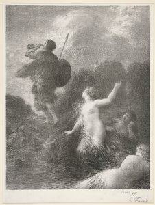سيغفريد ونهر الراين البكر بواسطة Ignace Henri Jean Fantin Latour