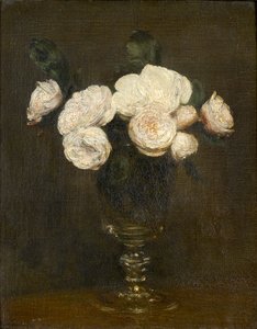باق على قيد الحياة: Malmaison Roses ، 1872 بواسطة Ignace Henri Jean Fantin Latour