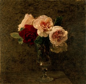 باق على قيد الحياة: الورود الوردية والحمراء ، 1886 بواسطة Ignace Henri Jean Fantin Latour