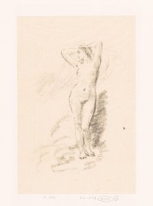 دراسة امرأة عارية واقفة بواسطة Ignace Henri Jean Fantin Latour