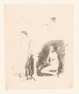 ورقة دراسة بثلاث نساء عاريات بواسطة Ignace Henri Jean Fantin Latour