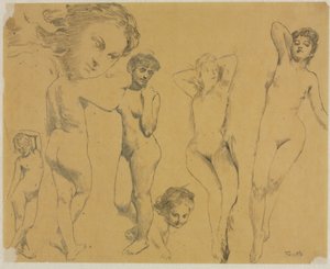 دراسات العراة الإناث بواسطة Ignace Henri Jean Fantin Latour