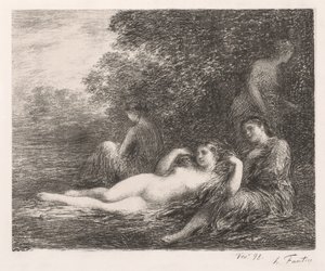 السباحون بواسطة Ignace Henri Jean Fantin Latour