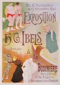 استنساخ ملصق إعلاني عن معرض بقلم HG Ibels ، في Bodiniere ، شارع St Lazare ، باريس ، 1894 (انظر 126852)
