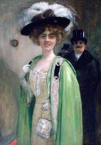 زوجان يصلان إلى حدث ، c1872-1929 بواسطة هنري جيرفيكس