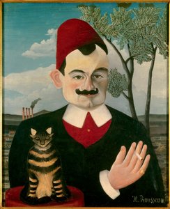 صورة لبيير لوتي لوحة هنري روسو ديت لو دوانير روسو (1844-1910) ، حوالي 1891 ، الشمس 62 × 50 زيورخ ، كونستهاوس - صورة بيير لوتي (1850-1923) - لوحة هنري جي إف روسو ، المسمى لو دوانييه روسو (1844- 1910) زيت على كانفا بواسطة هنري جي إف روسو