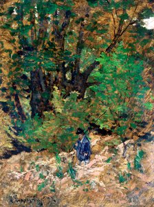 في المنزل في الغابة ، c1880 بواسطة هنري جوزيف هاربينييس
