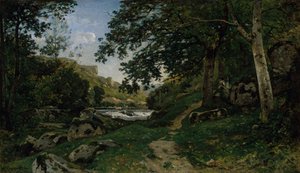 الطريق الصخري في Morvan Chemin des roches dans le Morvan ، 1869. بواسطة هنري جوزيف هاربينييس