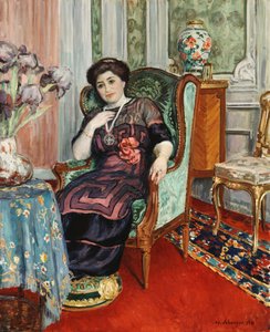 امرأة تجلس على كرسي. امرأة تجلس في كرسي ، 1911 بواسطة هنري ليباسك