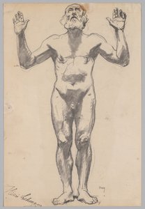 دراسة عارية لرجل عجوز
