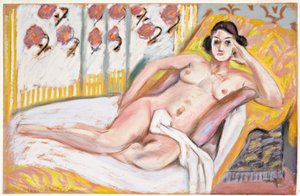عارية متكئة (نو ألونج) حوالي عام 1925 (باستيل على ورق منقوش) بواسطة هنري ماتيس