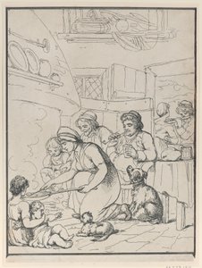 الأكواخ ، مع فايرسايد ، 1799.