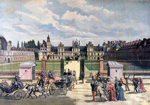 وصول رئيس الجمهورية ، Château de Fontainebleau ، 1892 بواسطة هنري ماير