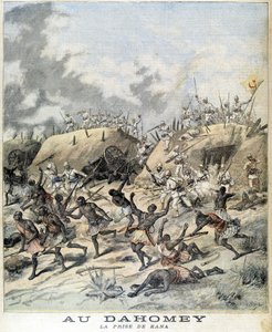 في داهومي (بنين الآن) ، الاستيلاء على كانا - في "" Le Petity Journal "في 19/11/1892 بواسطة هنري ماير