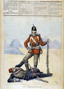 الرسم الفكاهي على الإمبريالية الإنجليزية في مصر - في "Le Petite Journal" في 11/02/1893