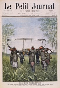 رحلة Marchand Mission من الكونغو إلى النيل ، من Le Petit Journal ، 28 مايو 1899 بواسطة هنري ماير