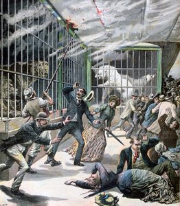 الحادث الذي وقع في menagerie ، Montceau-les-Mines ، فرنسا ، 1891 بواسطة هنري ماير