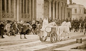 وفاة فيستالز ، رسم توضيحي من "تاريخ الأمم لهتشينسون" ، 1915