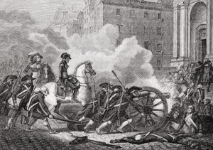هزيمة الأقسام الباريسية ، مايو 1795 ، من "تاريخ الثورة الفرنسية" بواسطة لويس بلانك (1811-1882) نقشها بول جونارد (ت 1902) 1847-62 بواسطة هنري رينو