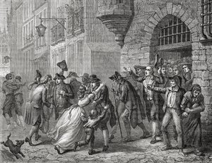 الإفراج عن المعتدلين ، 1794 ، من "تاريخ الثورة الفرنسية" بواسطة لويس بلانك (1811-1882) منقوش بواسطة بول جونارد (ت 1902) 1847-62 بواسطة هنري رينو